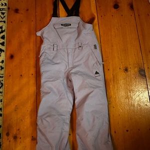 BURTON bib snow pants. Lt purple. GUC